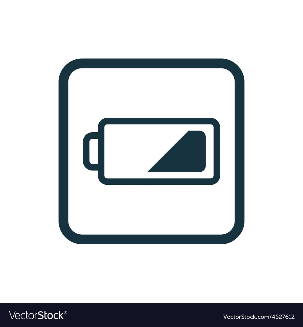 Low battery icon rounded squares button