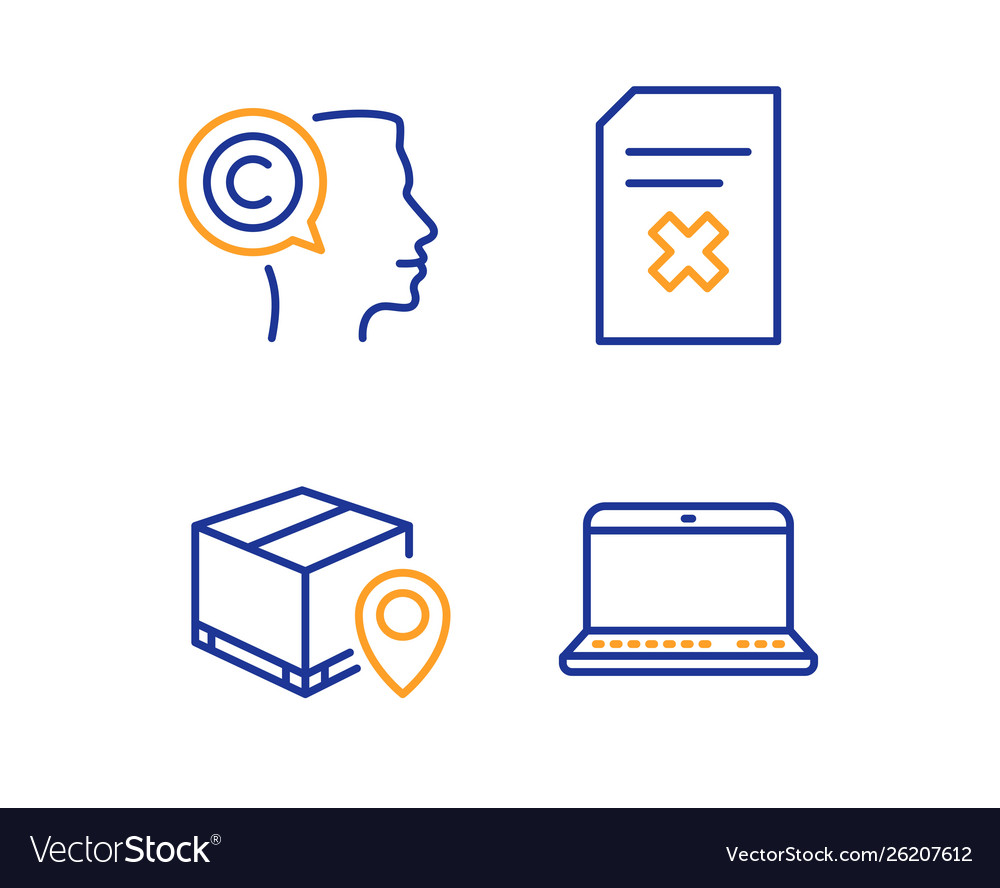 Parcel tracking writer and delete file icons set