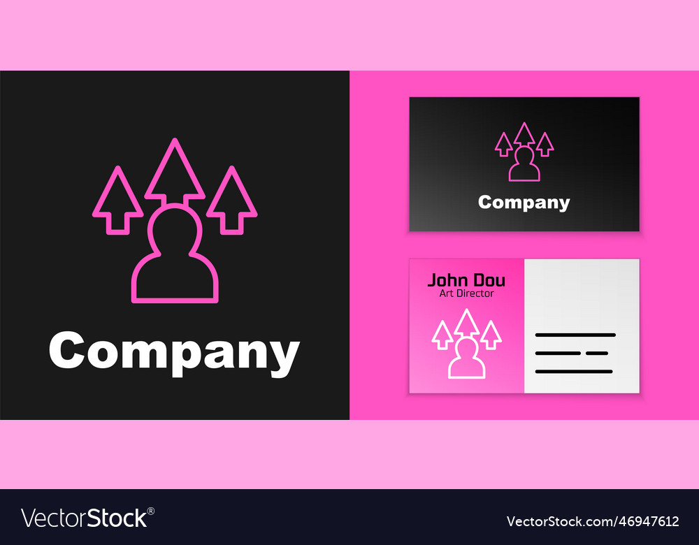 Pink line web design and front end development vector image Pink line web design and front end development