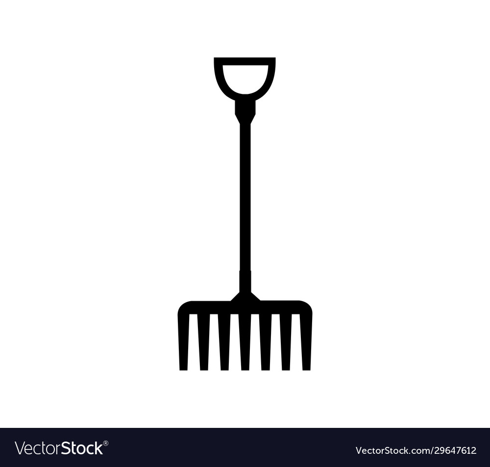 Rake icon in on white background