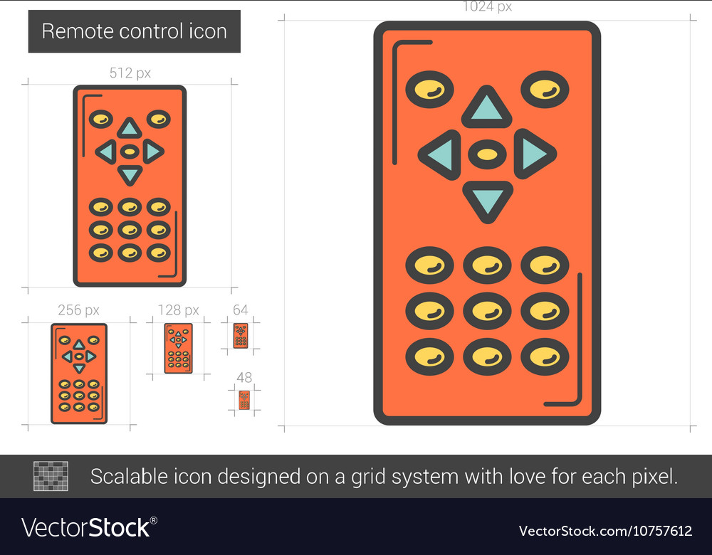 Remote control line icon