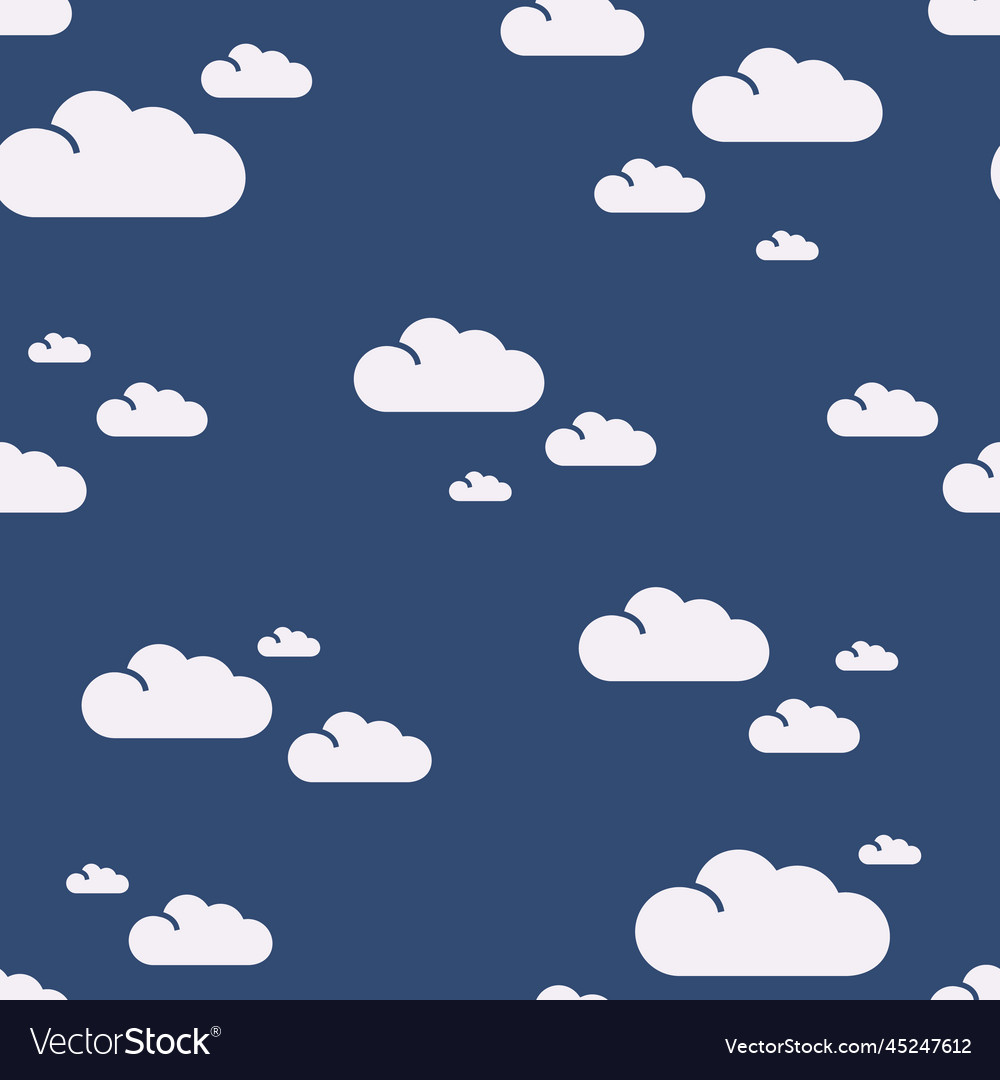 Seamless simple cloud pattern in a chaotic vector image Seamless simple cloud pattern in a chaotic