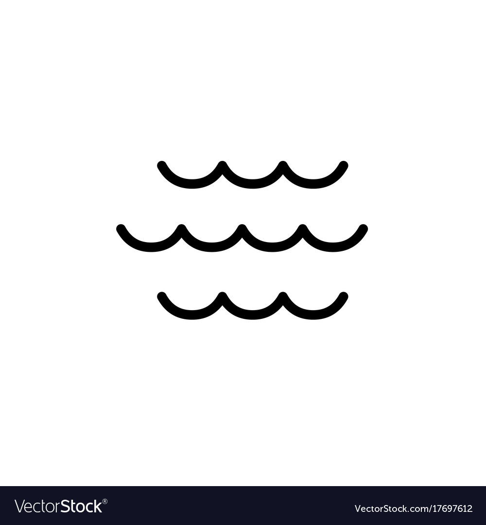 Single Line Wave Icon