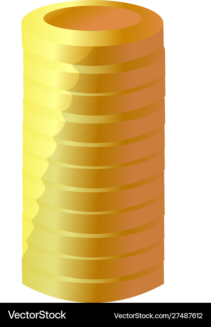 Stack golden coins isolated Royalty Free Vector Image