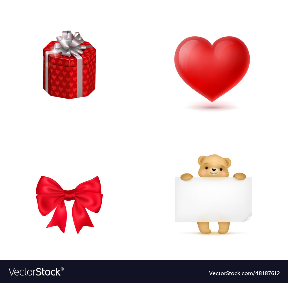 Valentinstag Ferienikone Set