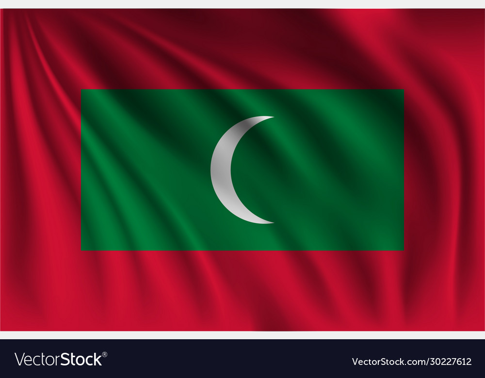 Waving maldives Royalty Free Vector Image - VectorStock