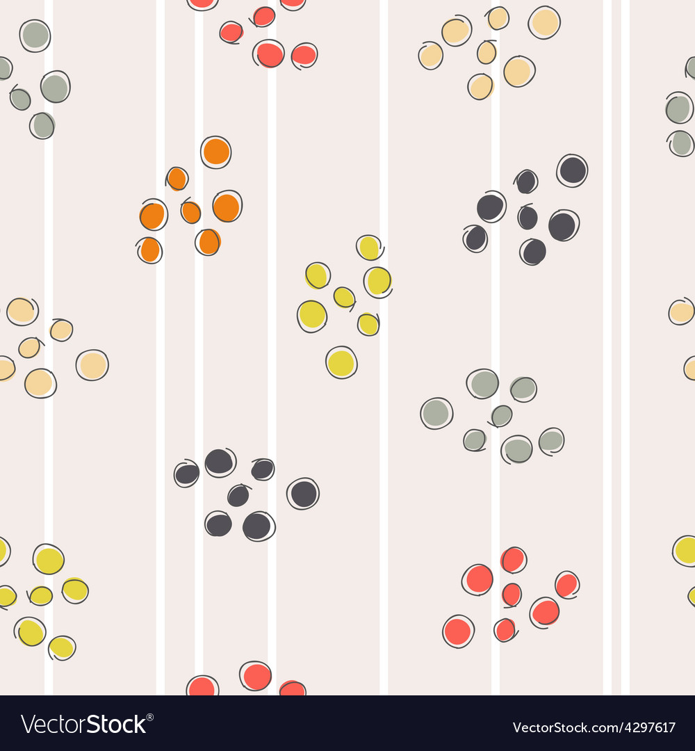 Abstract seamless pattern with colored circles