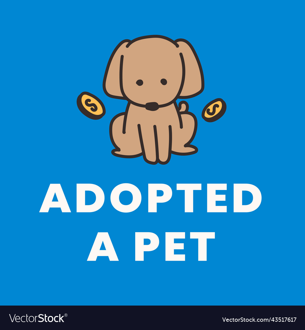 Adopted a pet self quarantine activity design Vector Image