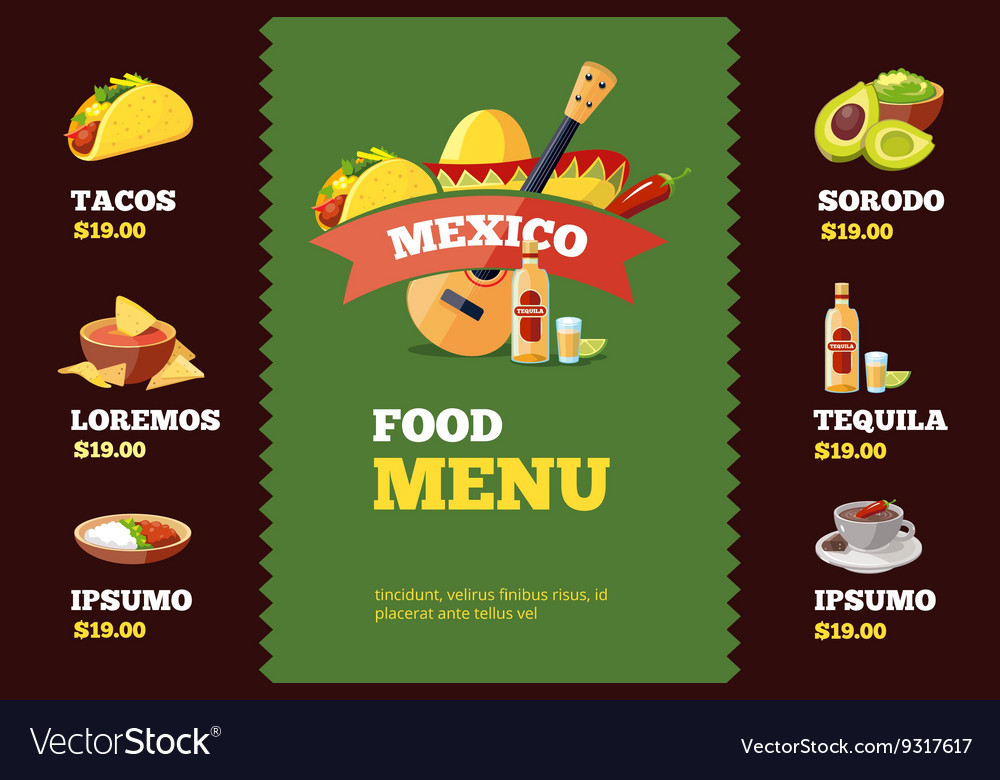 Background Restaurant Menu Royalty Free Vector Image