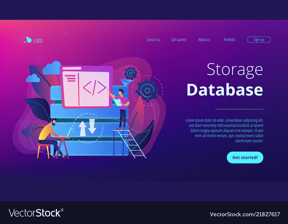 Big data developer concept vector image Big data developer concept