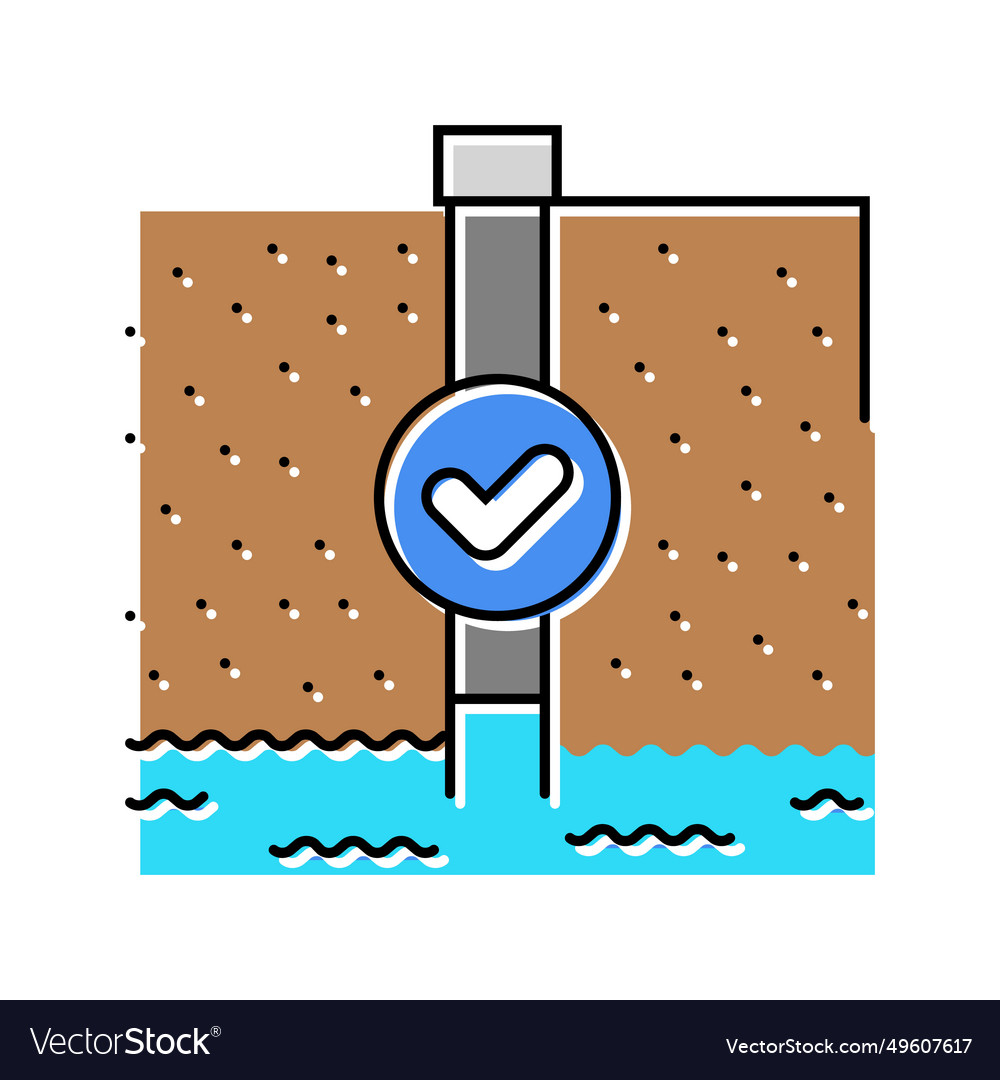 Contaminant detection hydrogeologist color icon
