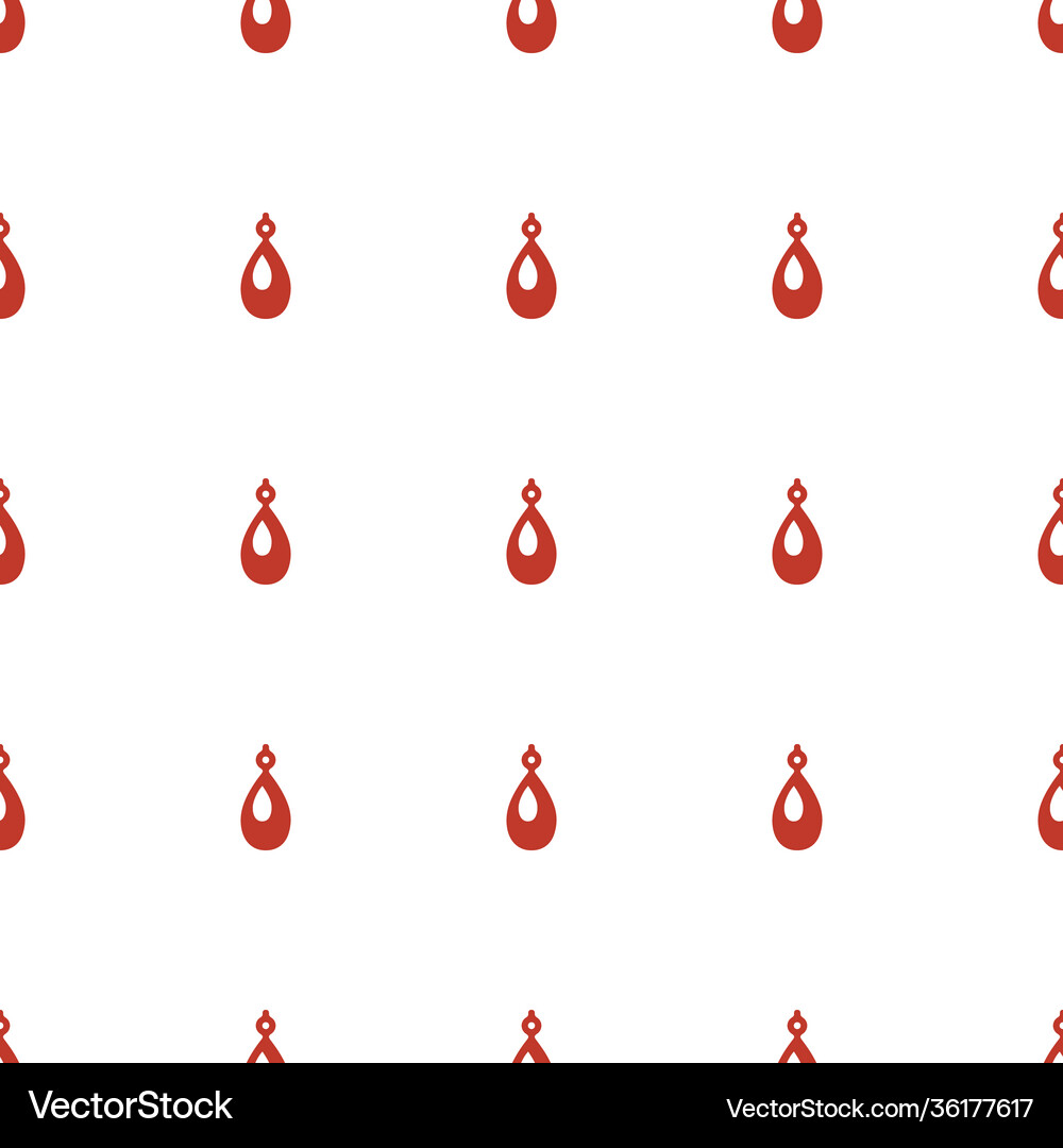 Earring icon pattern seamless white background Vector Image