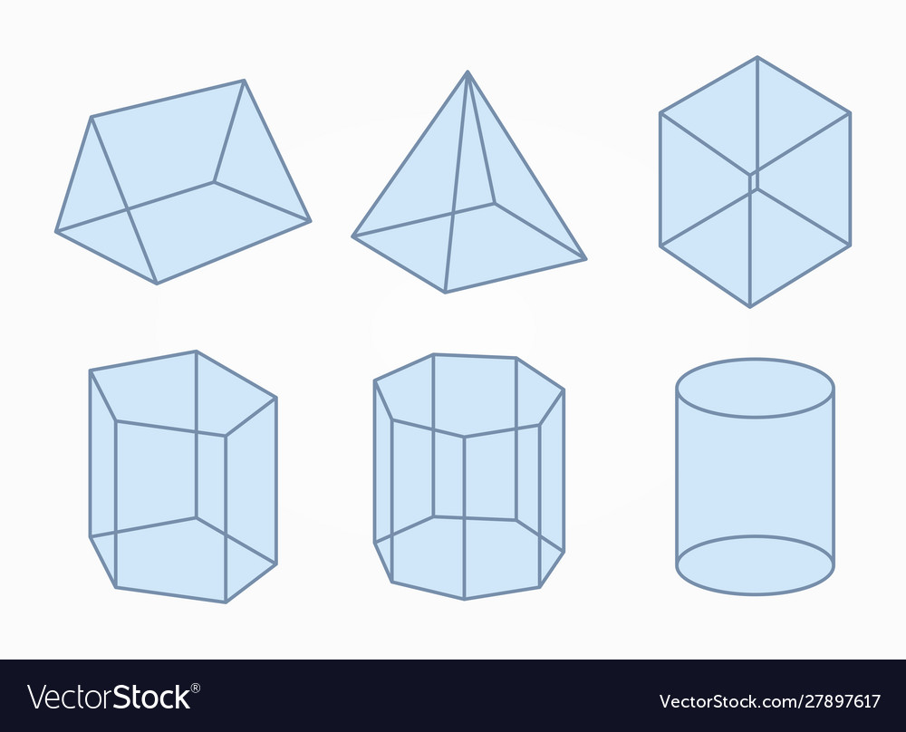 Geometric shape figures set