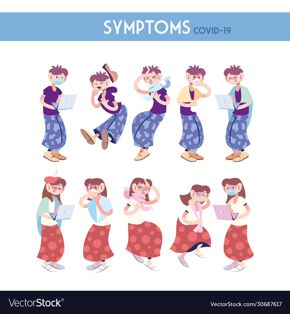 Infographic showing incubation and symptoms Vector Image