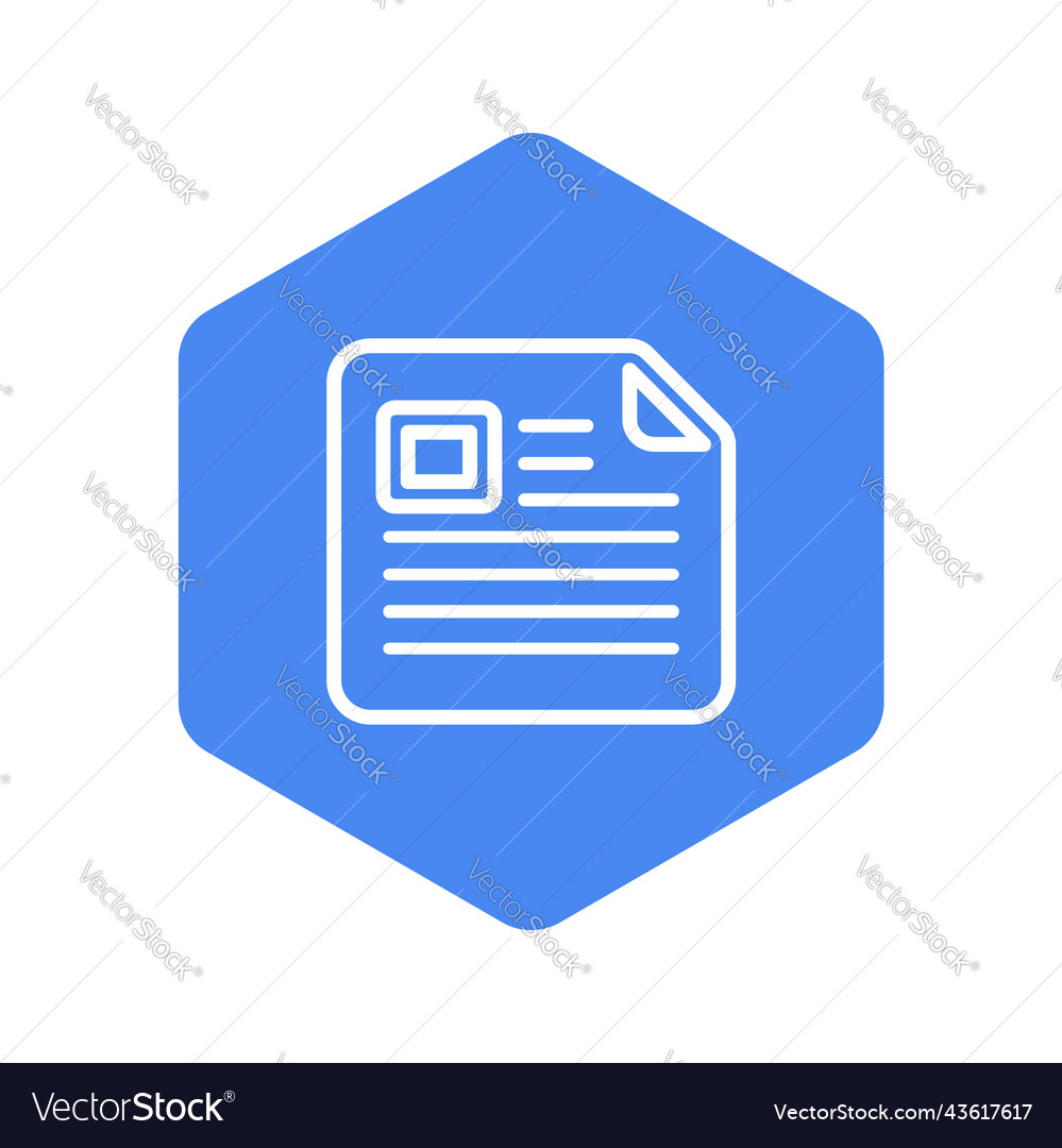 Isolated digital outline newspaper flat icon