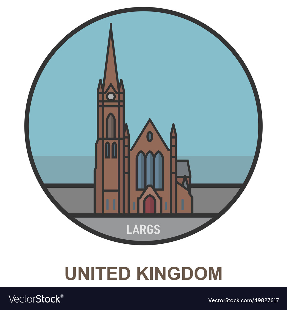 Largs cities and towns in united kingdom Vector Image