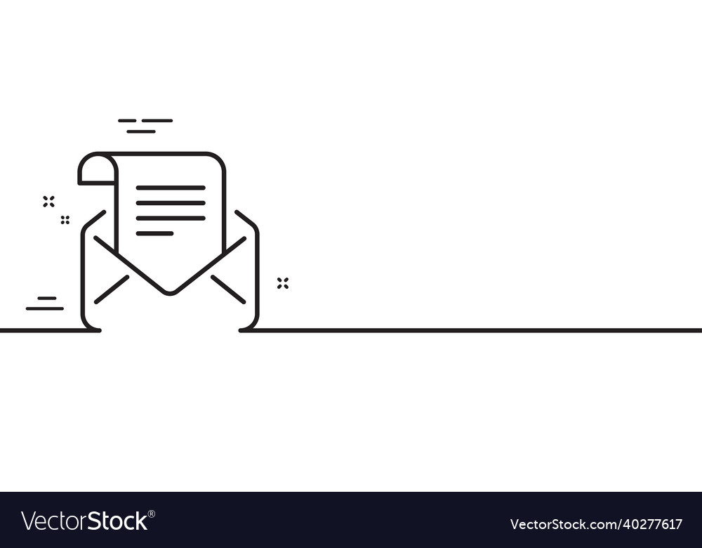 Mail newsletter line icon read message