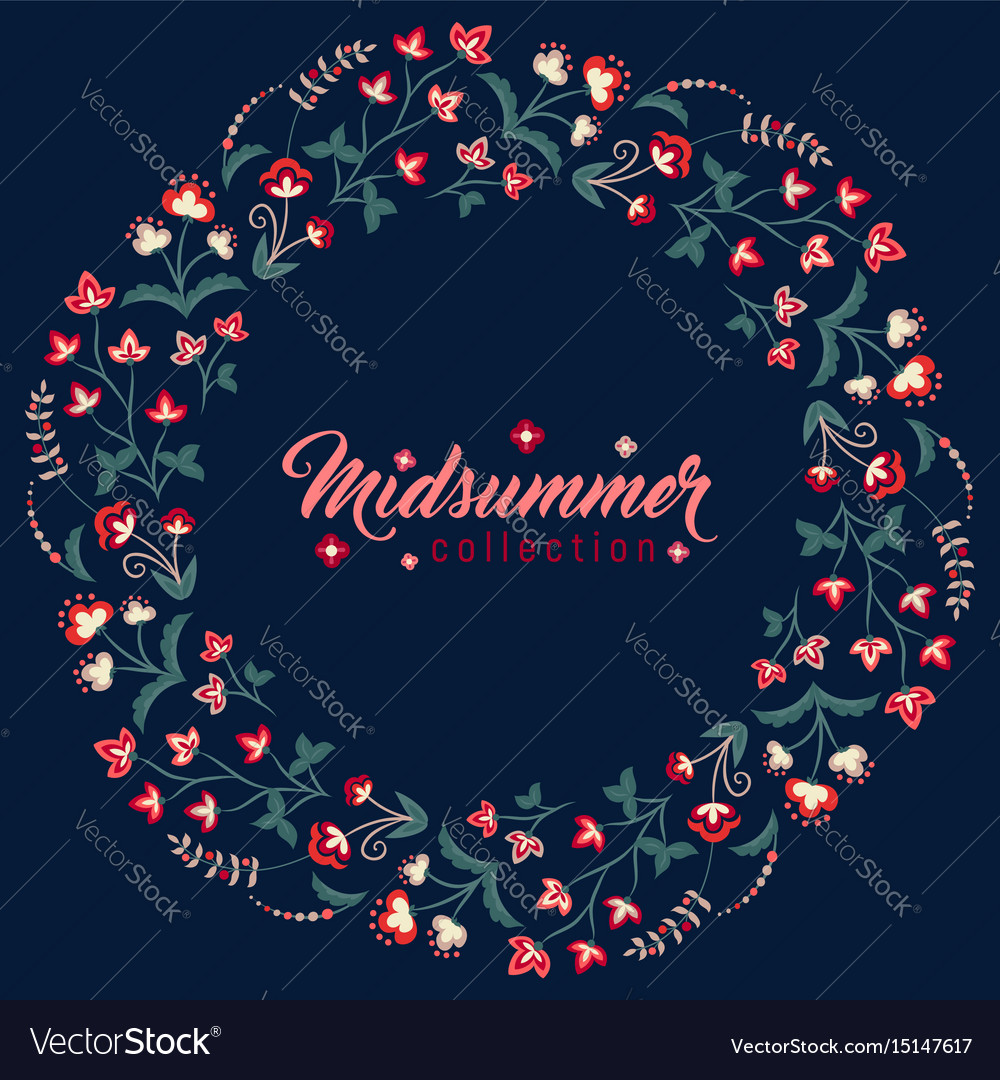 Midsummer Blumenrahmen Jacobean Blumenkranz