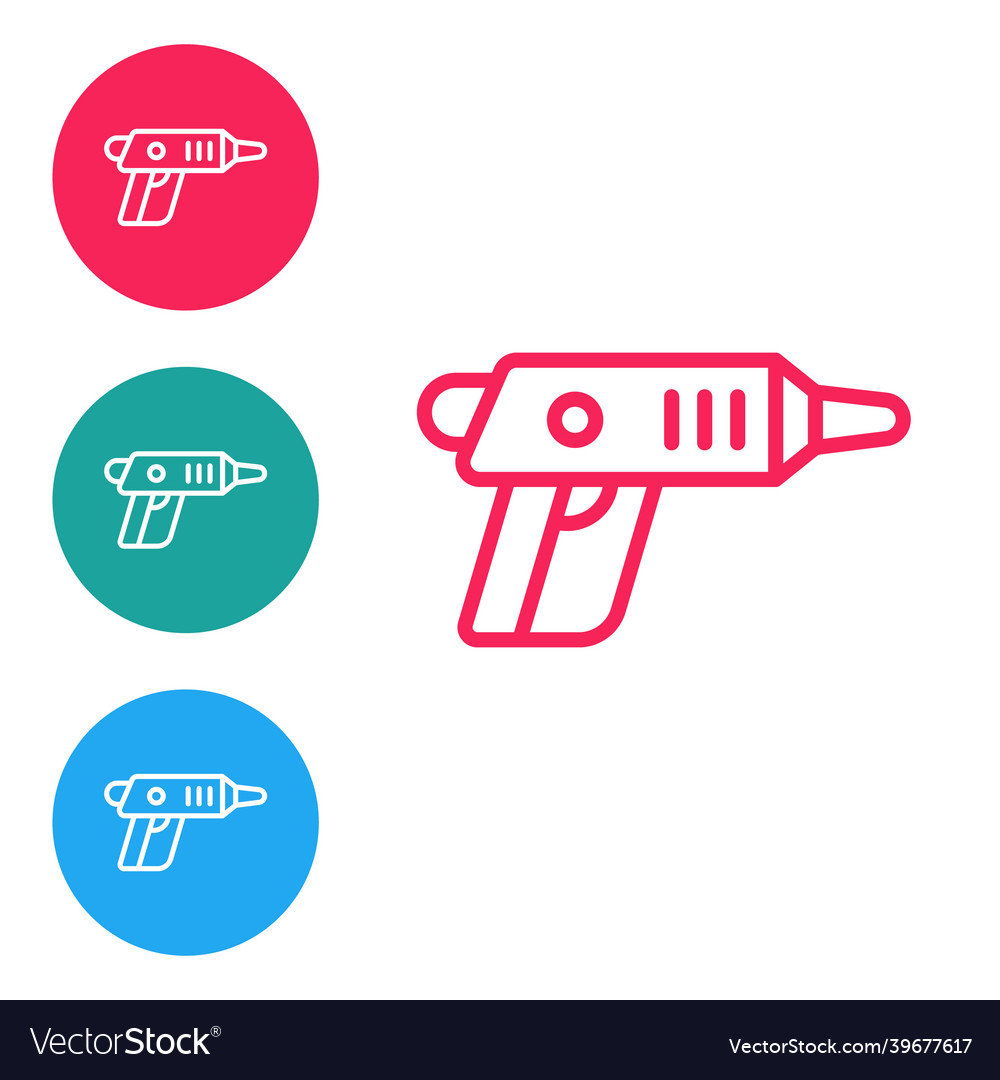 Red line electric cordless screwdriver icon