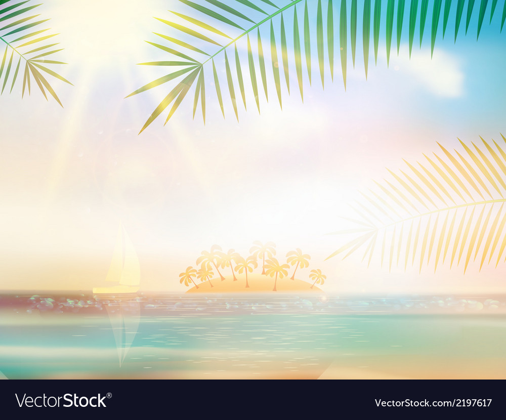 Sea beach for summer design template