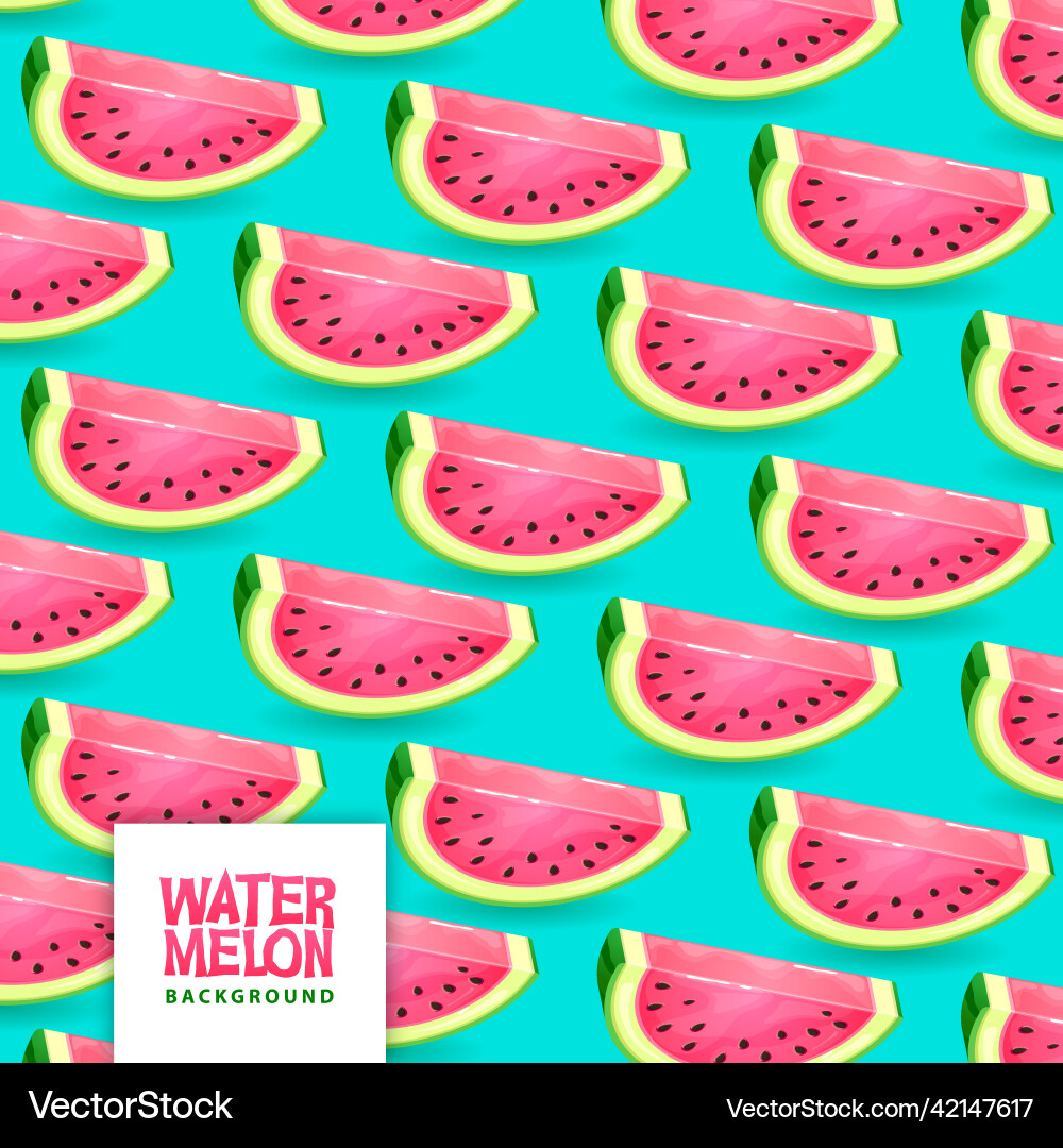Seamless pattern with watermelon slices Royalty Free Vector