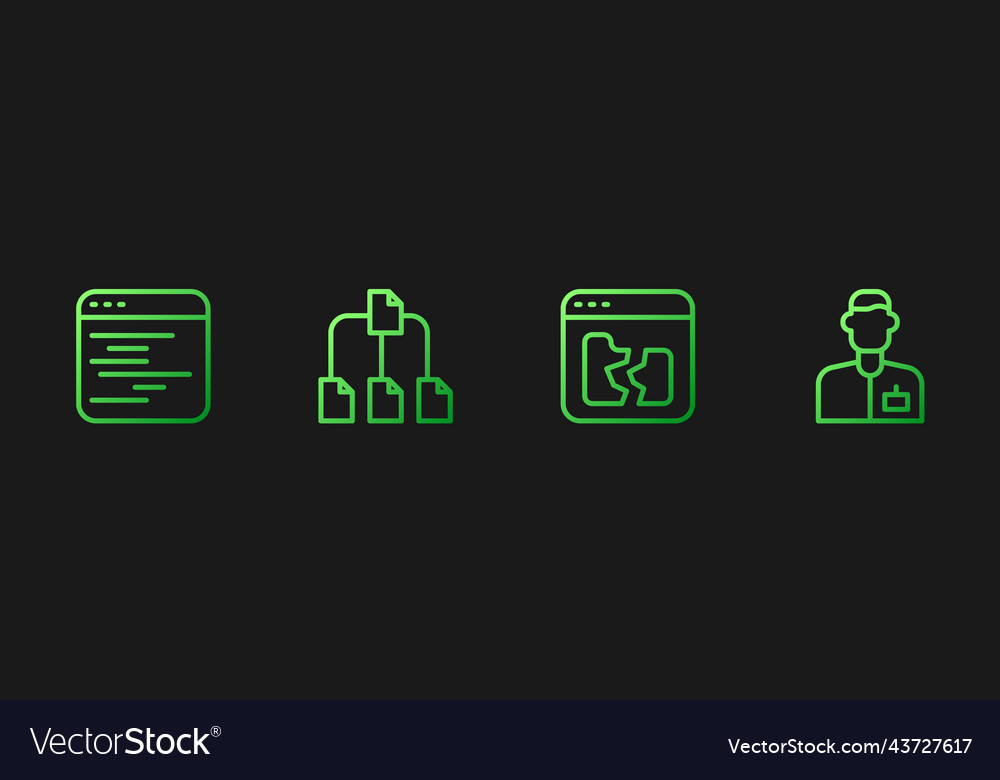 Zeile gebrochene Datei Software Ordner Baum vector image Zeile gebrochene Datei Software Ordner Baum