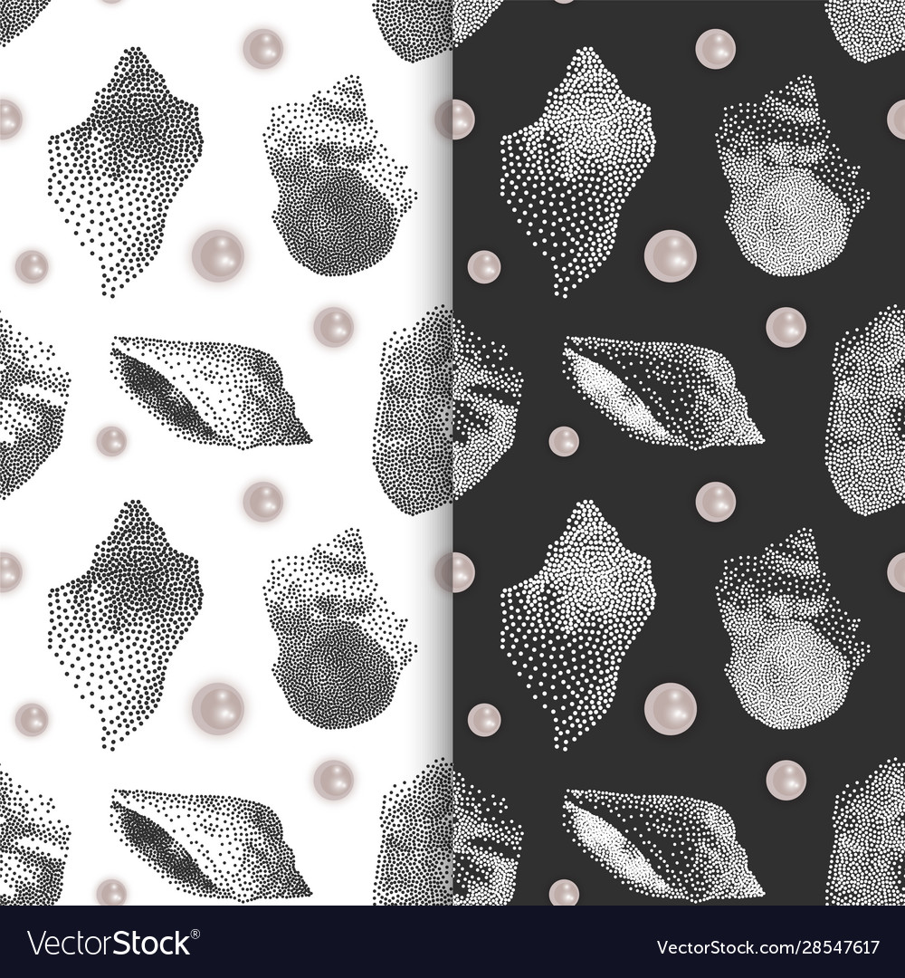 Set seamless endless patterns with print