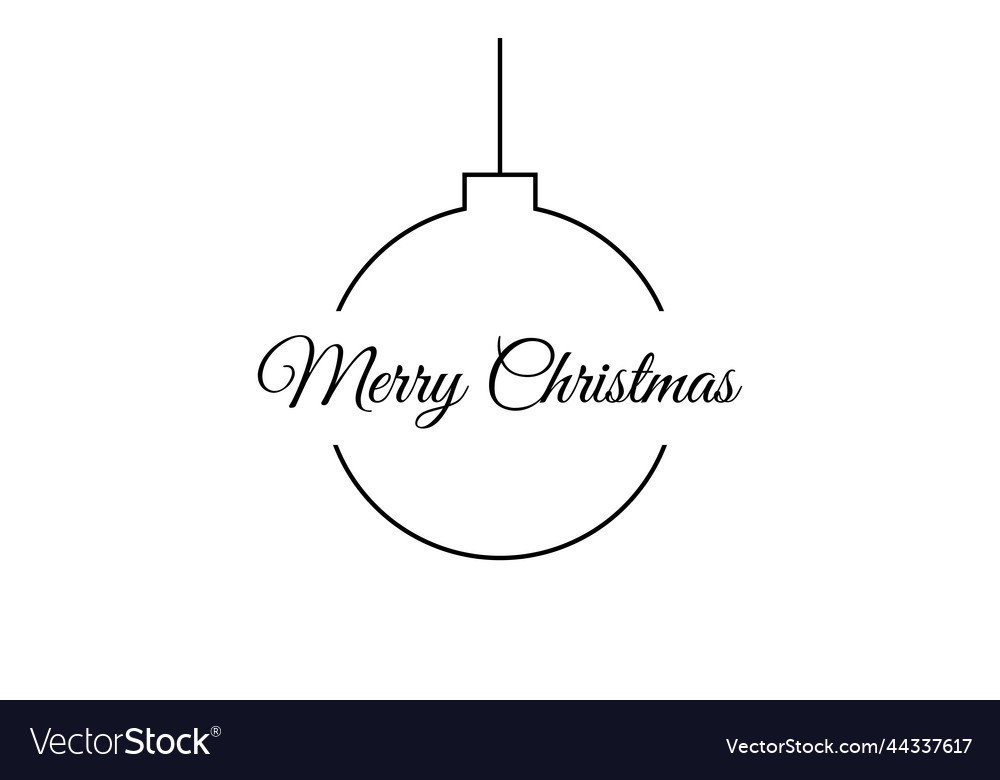 Simple black christmas ball with strings Vector Image Simple black christmas ball with strings