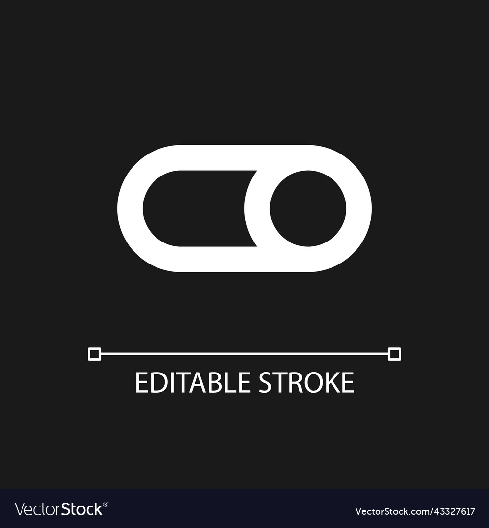 Toggle button pixel perfect white linear ui icon
