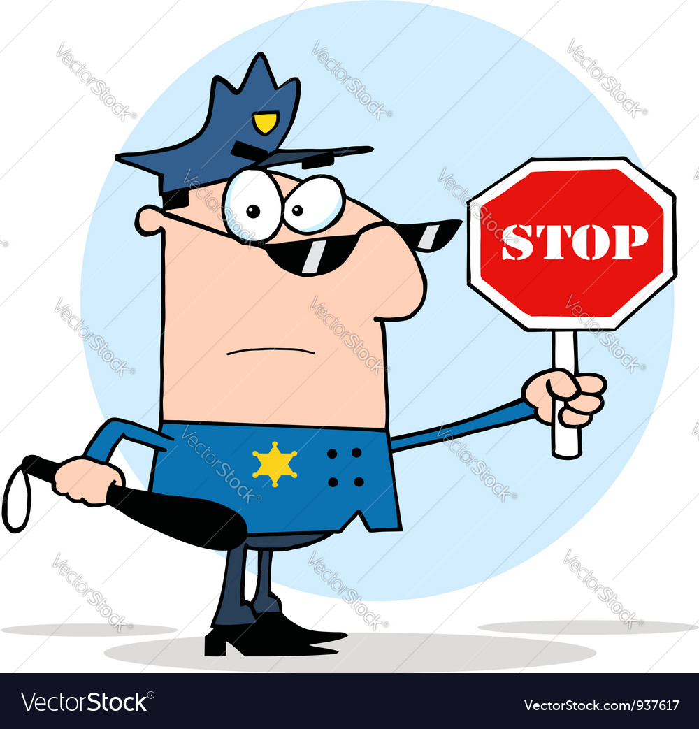 Traffic police officer Royalty Free Vector Image