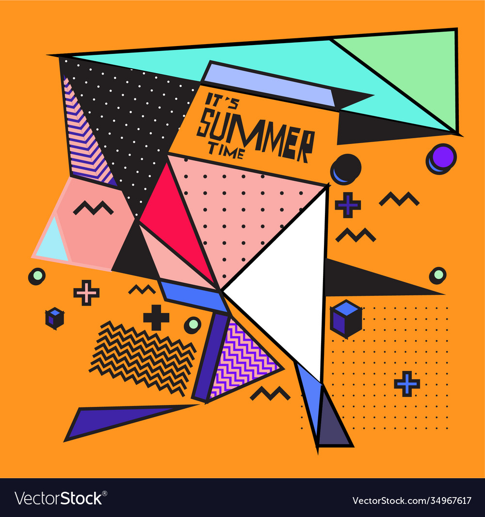 Triangle geometric forms for summer design event