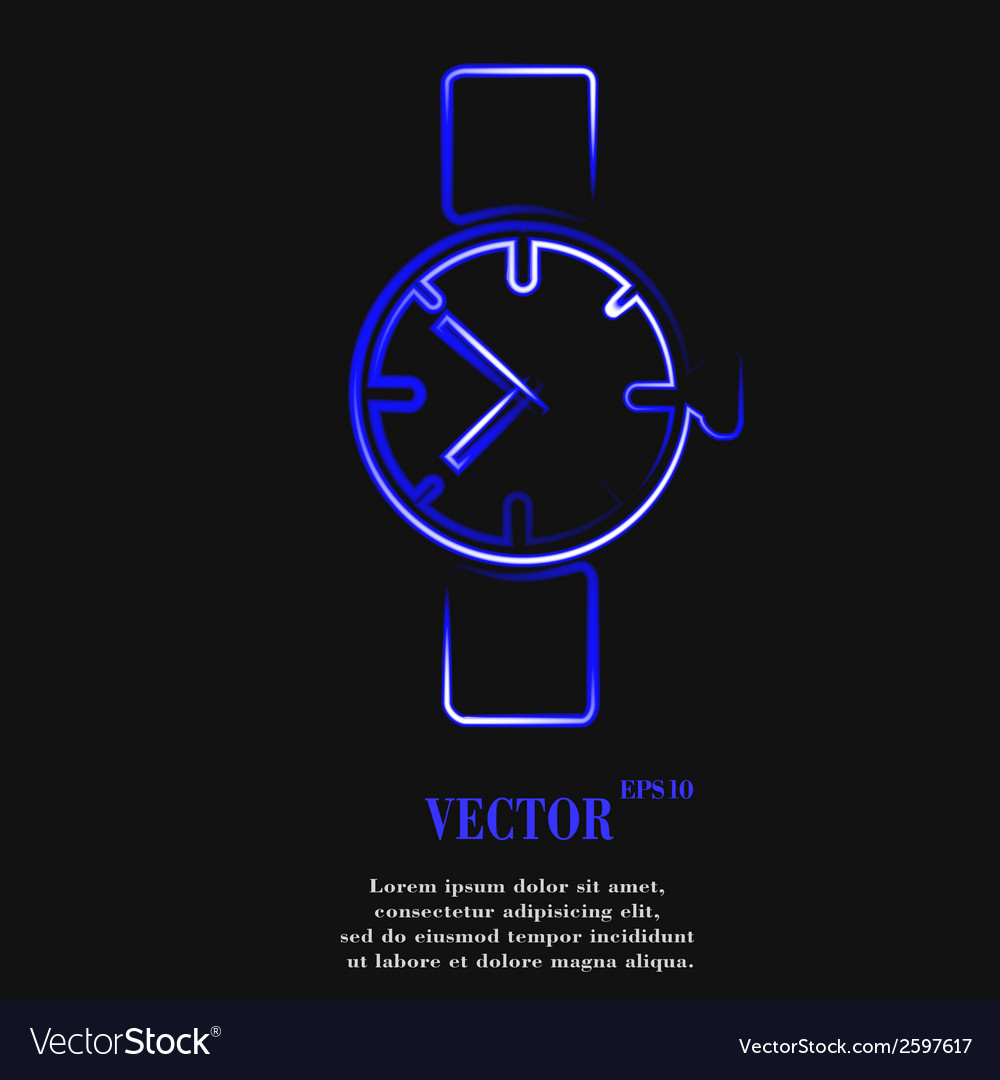 Watchclock flat modern web button and space