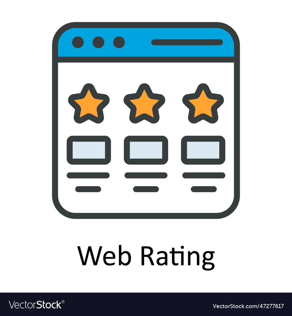 Web rating fill outline icon design