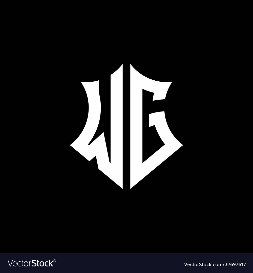 Wg monogram logo with a sharp shield style