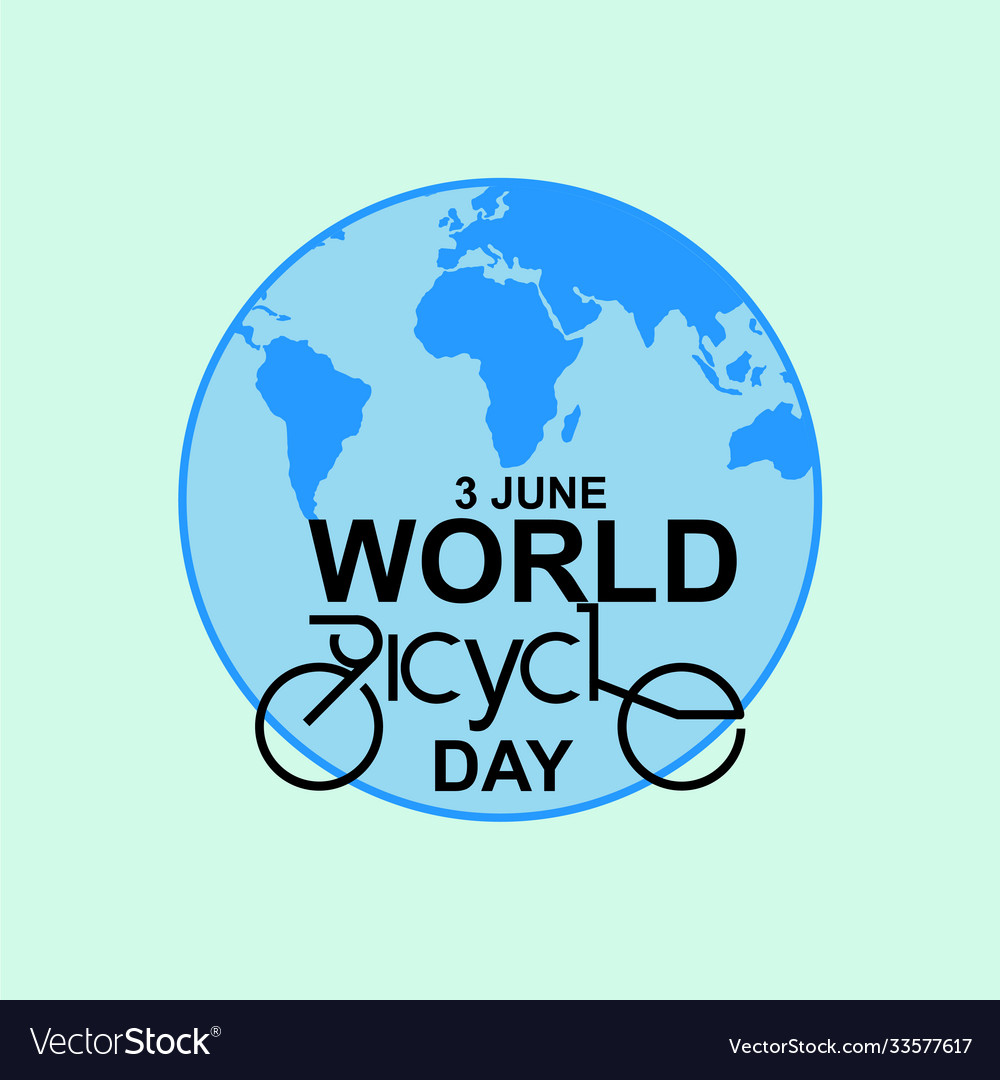 World bicycle day celebration template design Vector Image