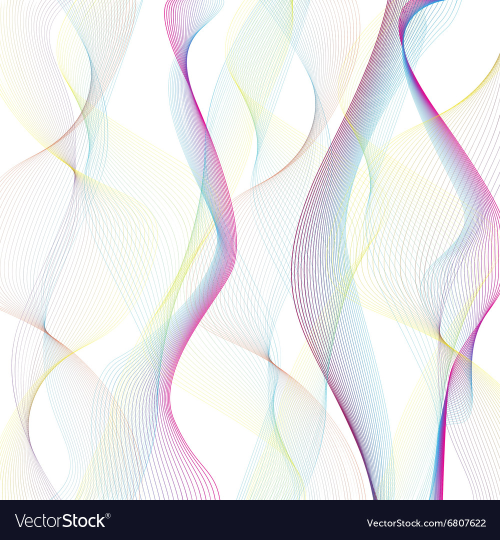 Abstract waves pattern on white background