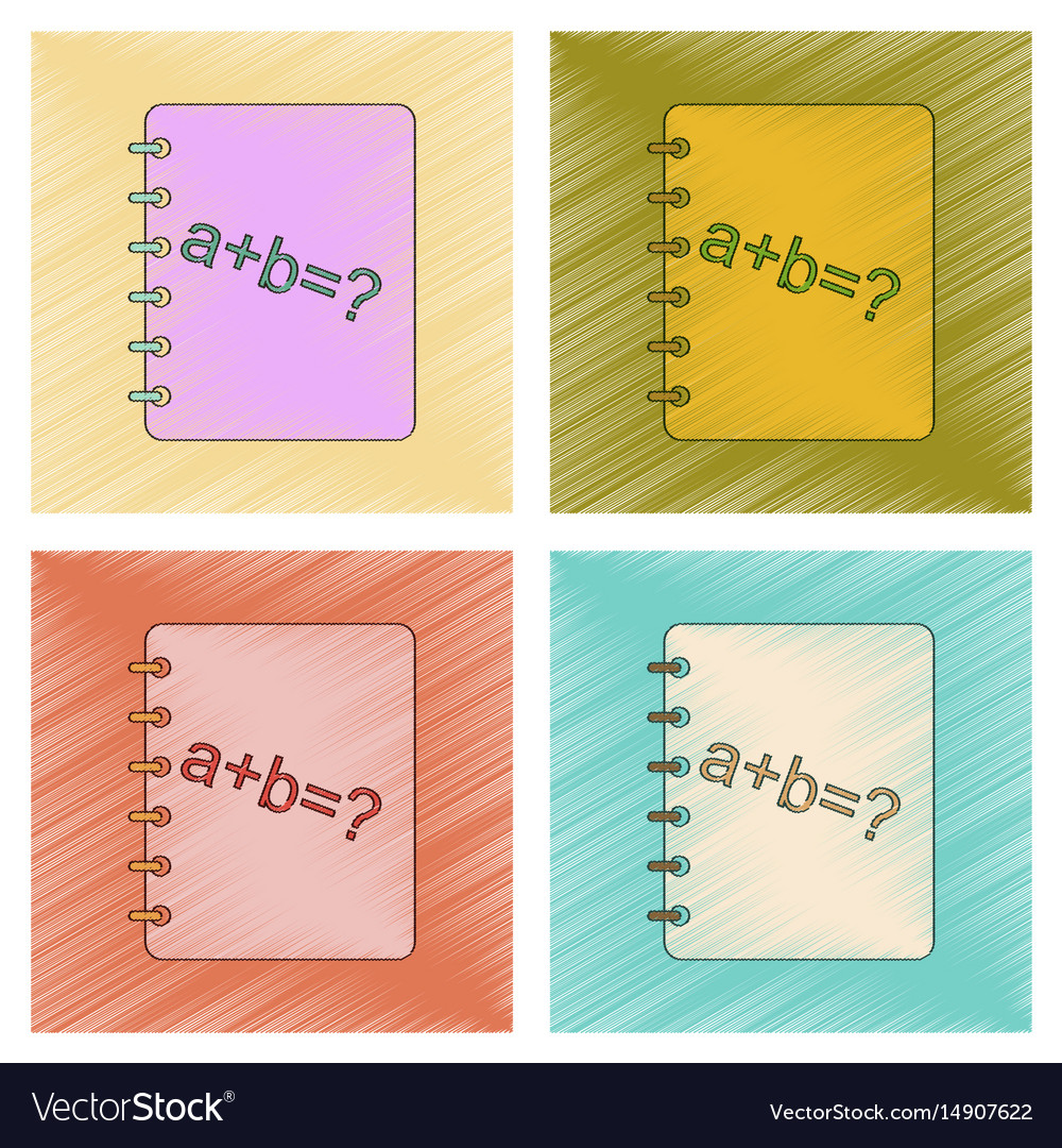 Assembly flat shading style icon math book