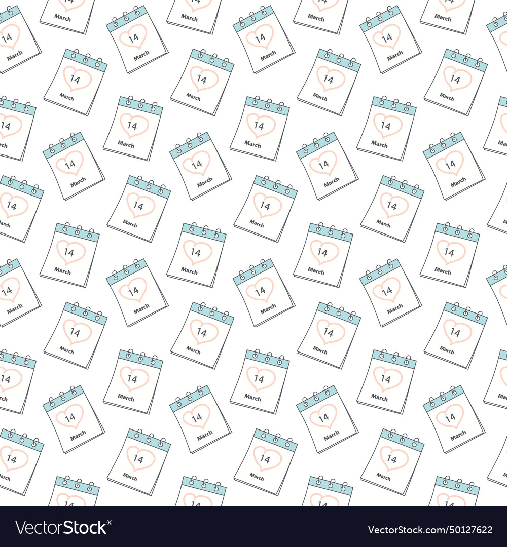 Calendar page seamless pattern with white day date vector image Calendar page seamless pattern with white day date