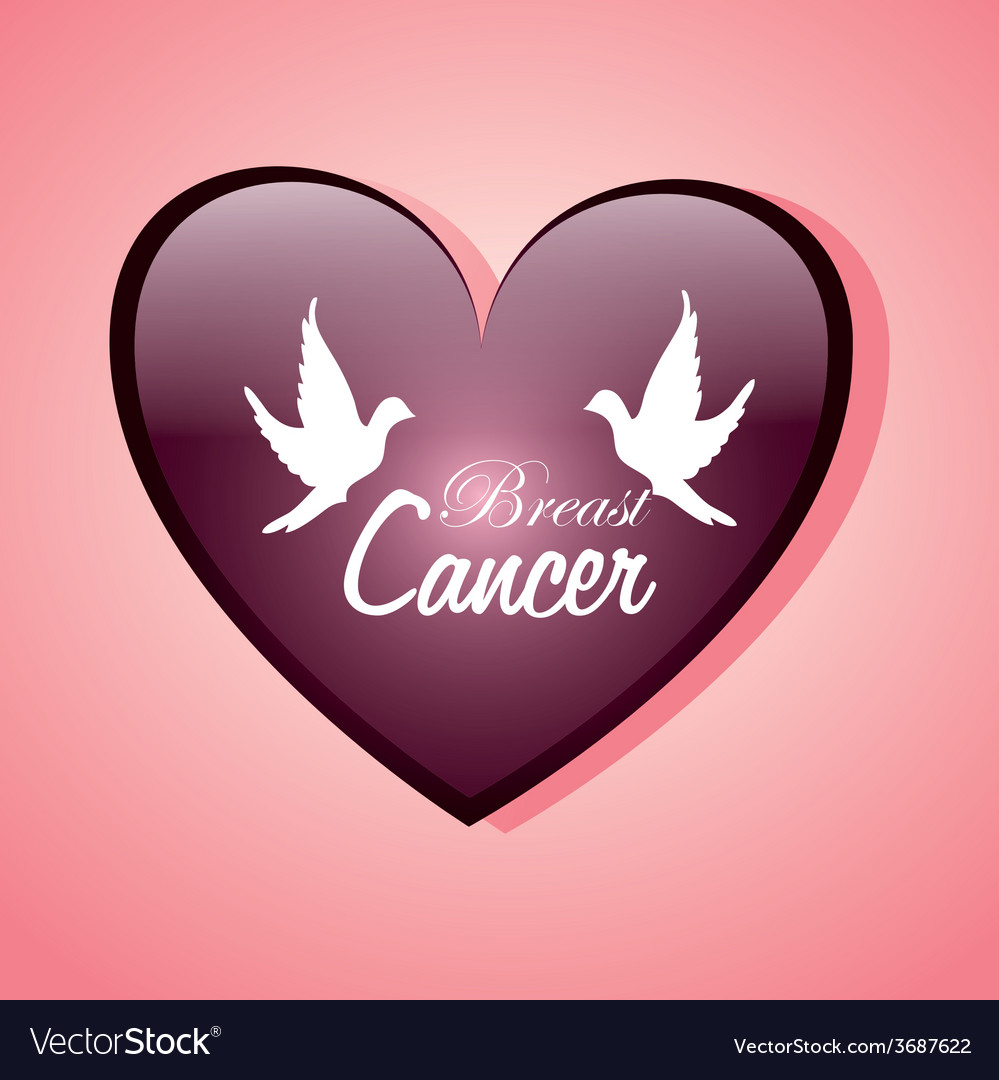 Cancer design over pink background