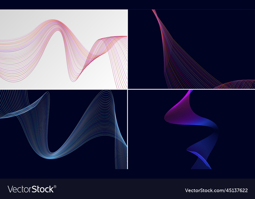 Collection of geometric minimal lines pattern set Vector Image Collection of geometric minimal lines pattern set