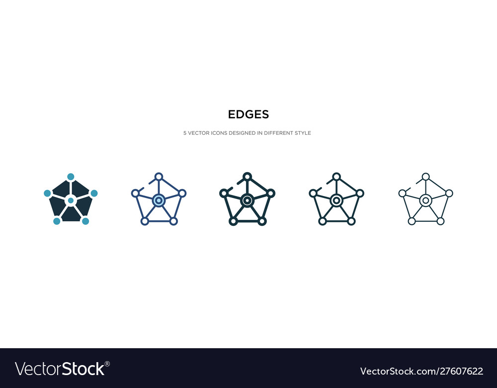 Edges icon in different style two colored vector image Edges icon in different style two colored