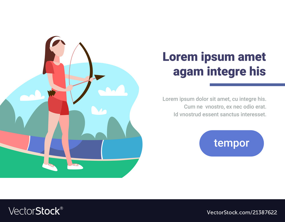 Female Archer in Sport Pose