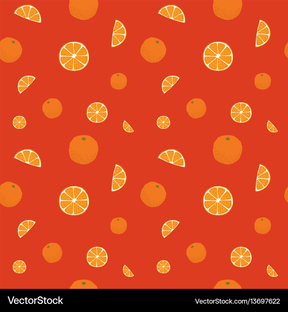 Fruits oranges seamless patterns Royalty Free Vector Image