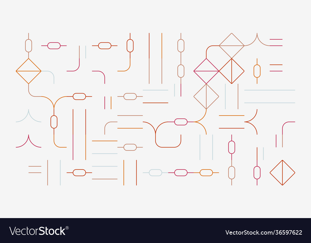 Linear abstract pattern design vector image Linear abstract pattern design