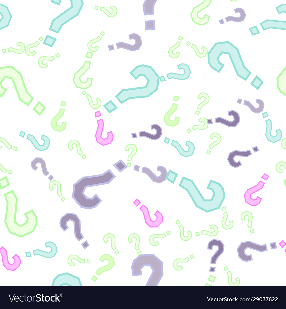 Quiz seamless pattern question marks doubt faq