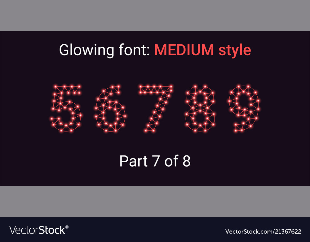Red glowing font in the outline style vector image Red glowing font in the outline style