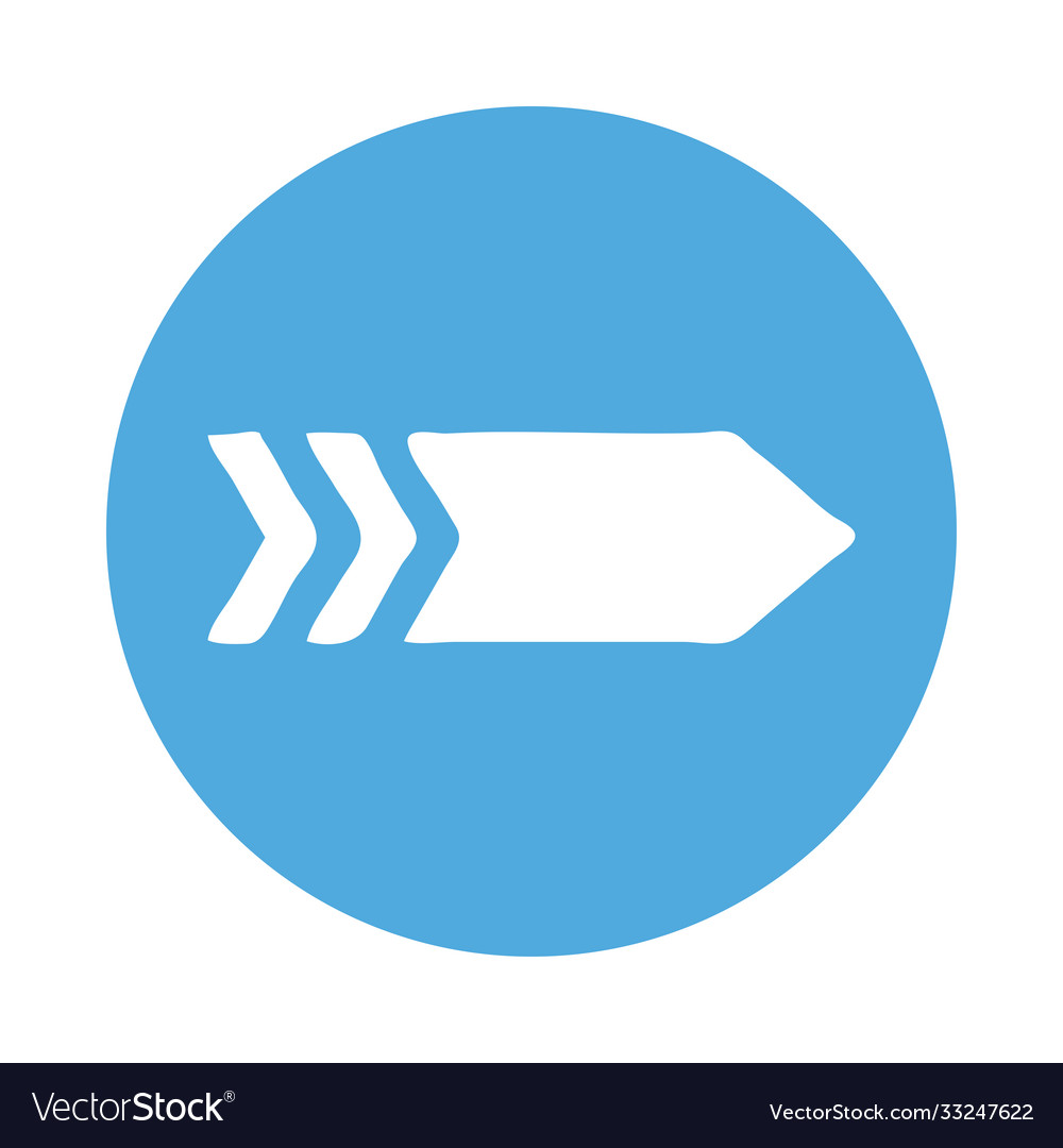 Right arrow direction block style icon
