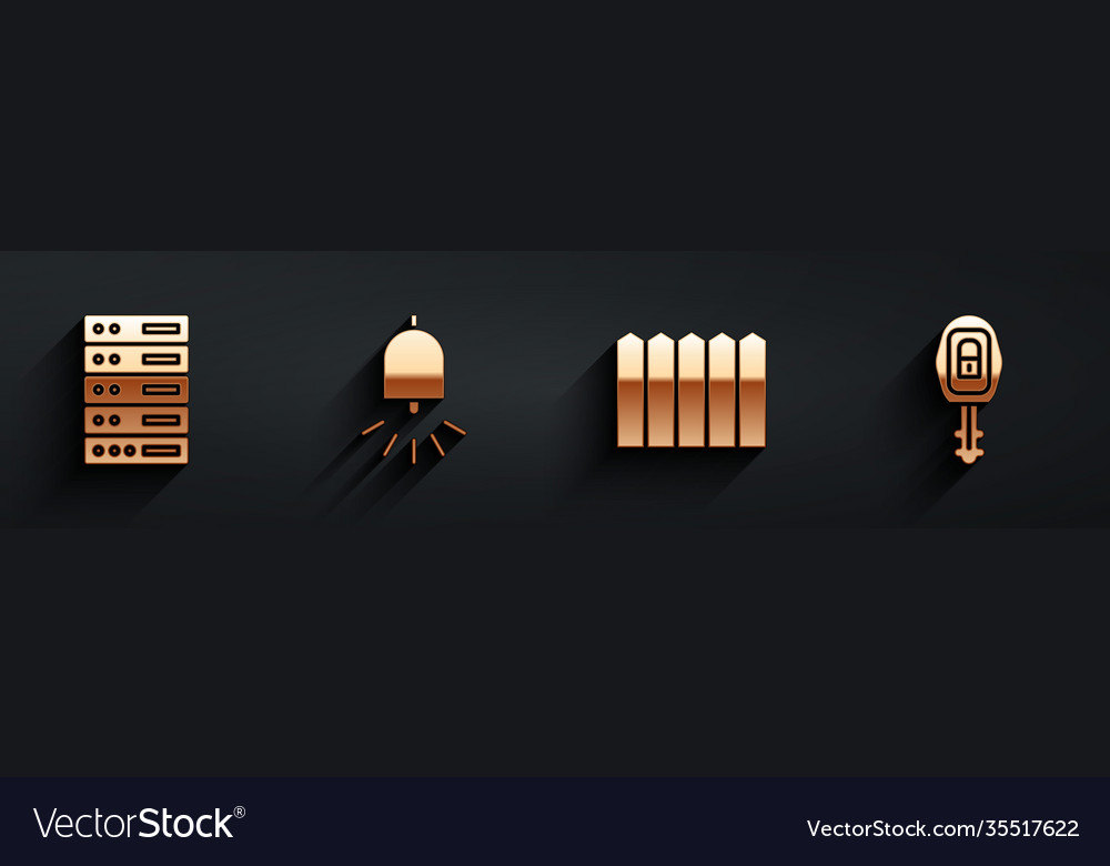 Set server data web hosting ringing alarm bell vector image Set server data web hosting ringing alarm bell