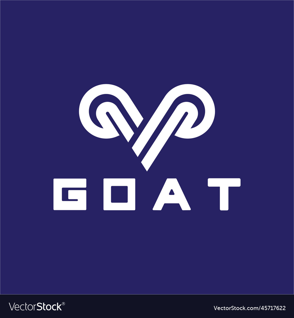 Sheep goat horns idea logo design icon aries