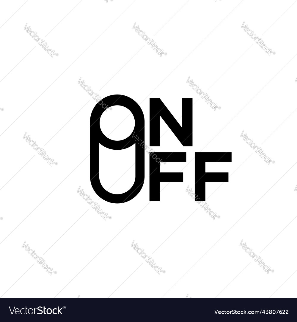 Switch on off button icon logo design